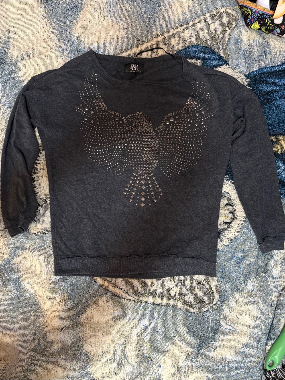 Rock & Republic Studded Crewneck